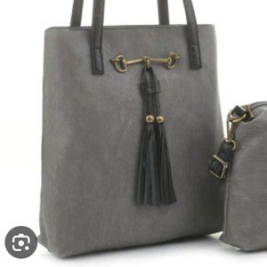 Liz Soto Women's Gray Jane Horsebit Buckle‎ Tote Bag, OS